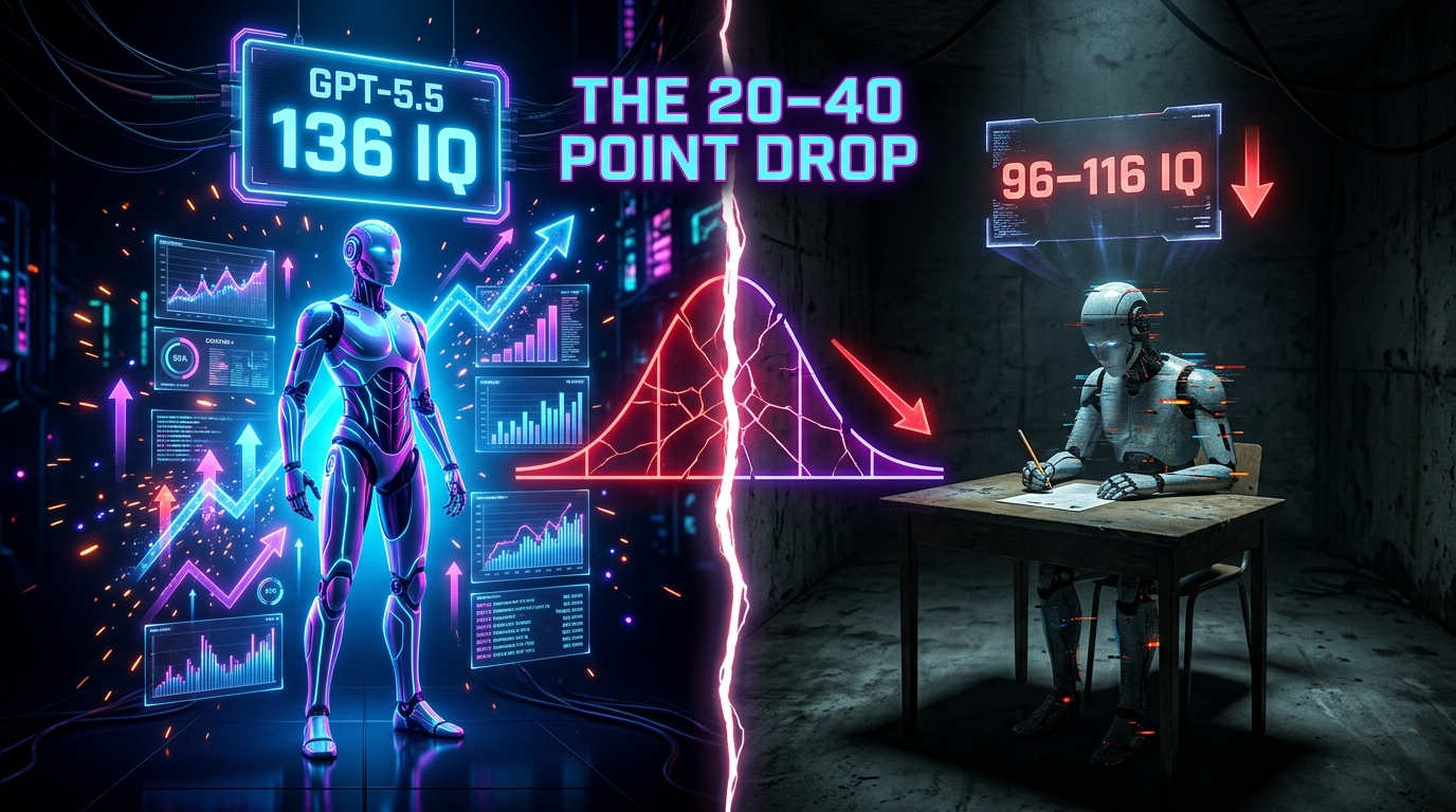 AI Just Scored 136 on an IQ Test. The Offline Data Tells a Different Story.